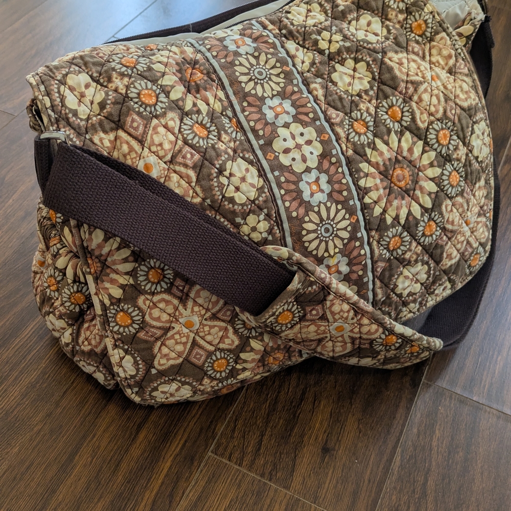 Vera Bradley Brown and Cream Quilted Bag